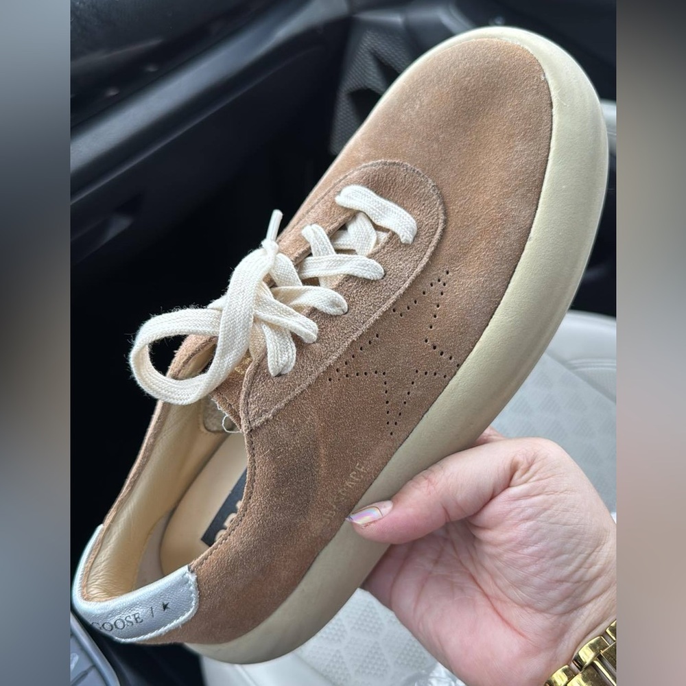 Golden Goose Brown Suede Space Star Sneakers